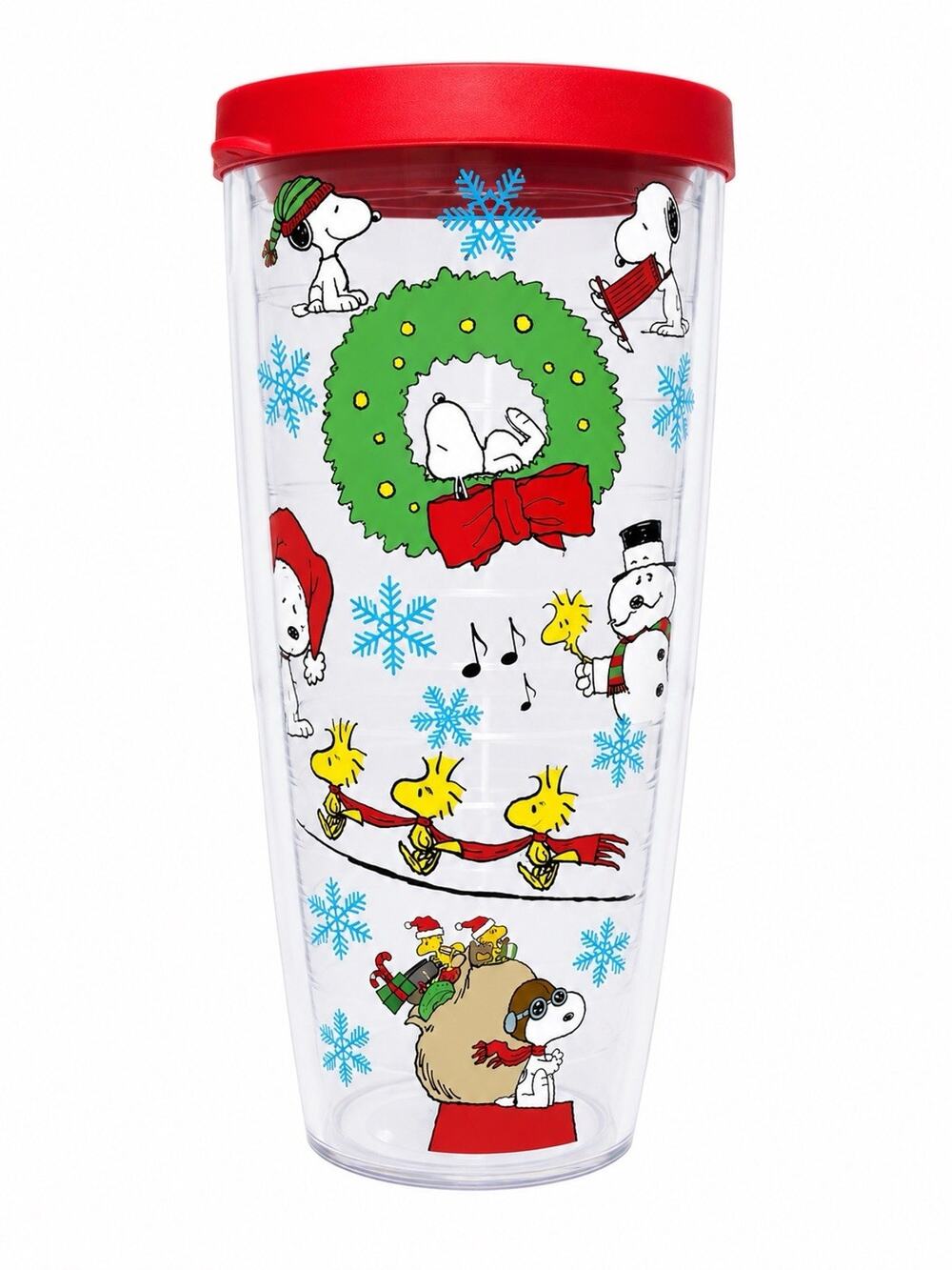 Double Walled Christmas Peanuts Wreath Music Tervis Tumbler - 16 Oz Capacity